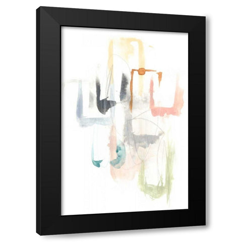 Pastel Windows I Black Modern Wood Framed Art Print with Double Matting by Vess, June Erica