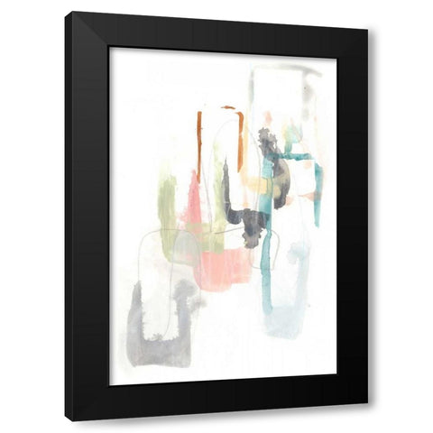 Pastel Windows II Black Modern Wood Framed Art Print with Double Matting by Vess, June Erica