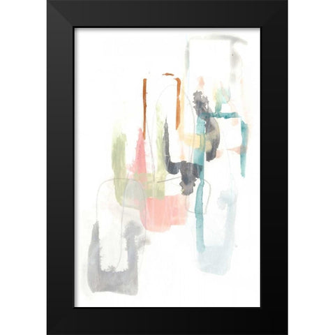 Pastel Windows II Black Modern Wood Framed Art Print by Vess, June Erica