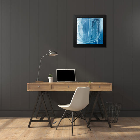 Indigo Expression IV Black Modern Wood Framed Art Print by Harper, Ethan