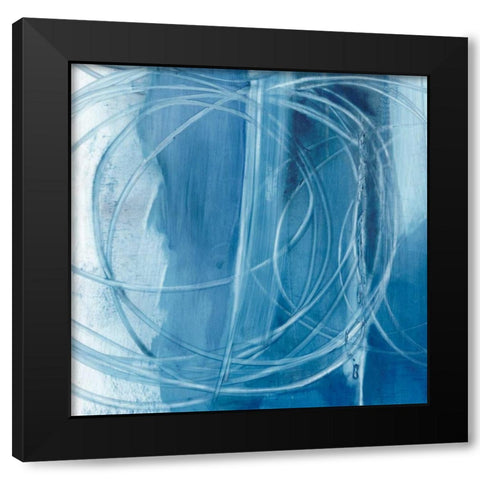 Indigo Expression IV Black Modern Wood Framed Art Print by Harper, Ethan