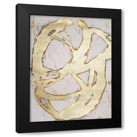 Ace of Spades in Gold II Black Modern Wood Framed Art Print with Double Matting by Ashley, Erin