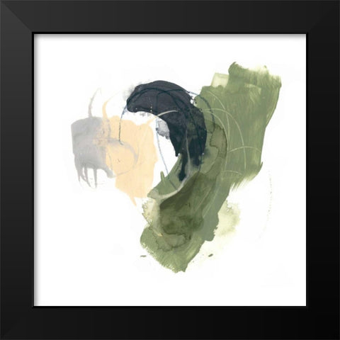 Lichen Gesture II Black Modern Wood Framed Art Print by Vess, June Erica