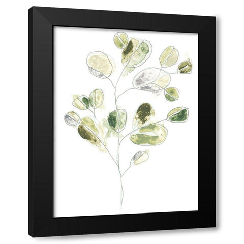 Sea Greens I Black Modern Wood Framed Art Print by Vess, June Erica