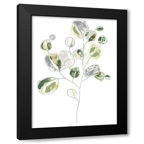 Sea Greens II Black Modern Wood Framed Art Print by Vess, June Erica