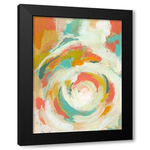 Pop Blossom II Black Modern Wood Framed Art Print with Double Matting by Zarris, Chariklia