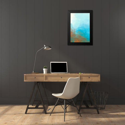 Neptune Sky I Black Modern Wood Framed Art Print by Lam, Vanna