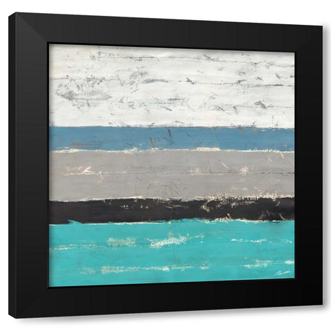 Seawall II Black Modern Wood Framed Art Print with Double Matting by Butler, John