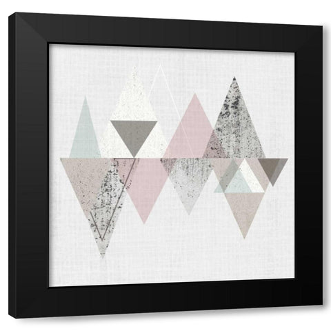 Amuse II Black Modern Wood Framed Art Print with Double Matting by Fagalde, Jarman