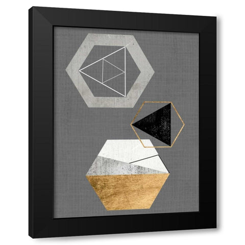 Gather I Black Modern Wood Framed Art Print with Double Matting by Fagalde, Jarman