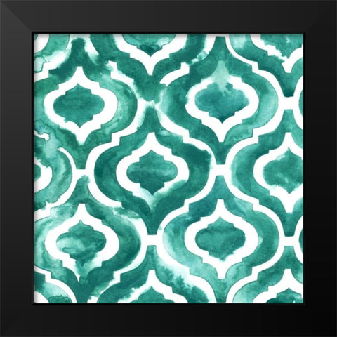 Aquamarine Motif IV Black Modern Wood Framed Art Print by Popp, Grace