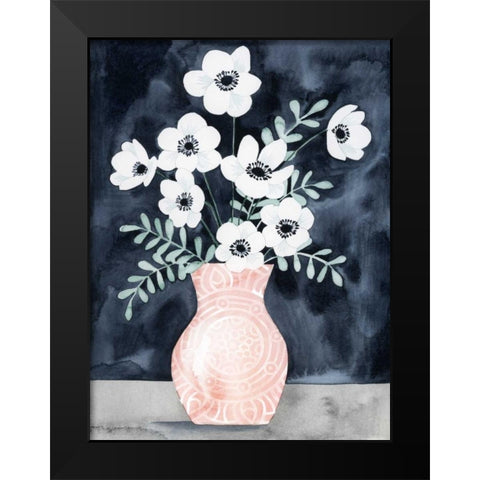 Nighttime Anemones I Black Modern Wood Framed Art Print by Popp, Grace