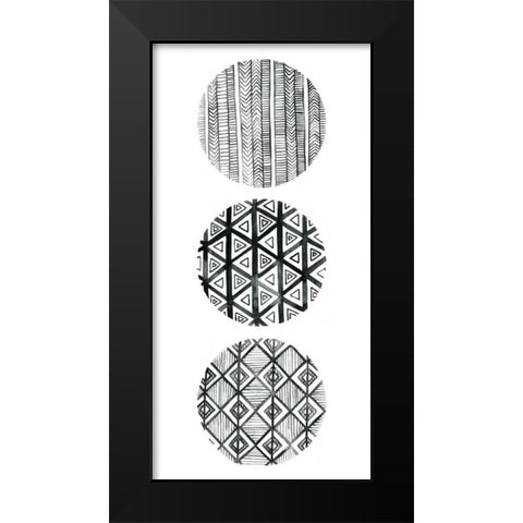 Tribal Pattern III Black Modern Wood Framed Art Print by Popp, Grace
