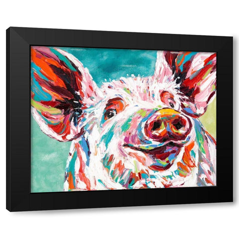 Piggy I Black Modern Wood Framed Art Print by Vitaletti, Carolee