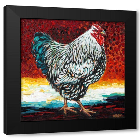 Fancy Chicken I Black Modern Wood Framed Art Print with Double Matting by Vitaletti, Carolee