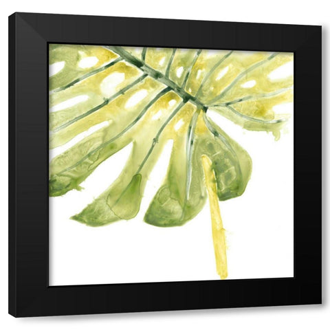 Verdant Impressions I Black Modern Wood Framed Art Print with Double Matting by Vess, June Erica