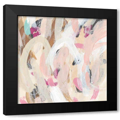 Carnivale IV Black Modern Wood Framed Art Print by Vess, June Erica