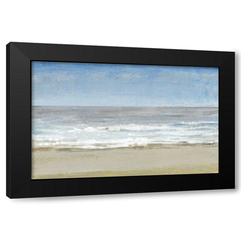 Beach Walking Day I Black Modern Wood Framed Art Print by OToole, Tim