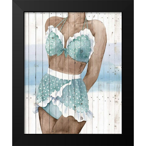 Bygone Bathers I Black Modern Wood Framed Art Print by Popp, Grace