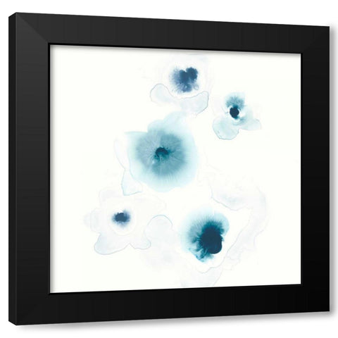 Protea Blue II Black Modern Wood Framed Art Print by Vess, June Erica