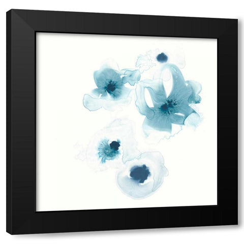 Protea Blue III Black Modern Wood Framed Art Print by Vess, June Erica