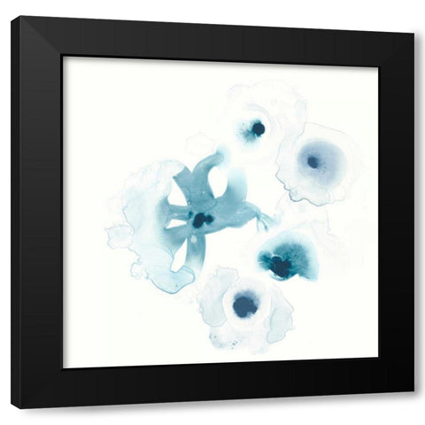 Protea Blue IV Black Modern Wood Framed Art Print by Vess, June Erica