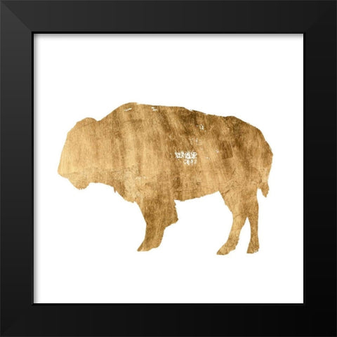 Brushed Gold Animals I Black Modern Wood Framed Art Print by Popp, Grace
