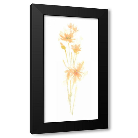Bouquet Blush III Black Modern Wood Framed Art Print by Vess, June Erica