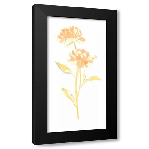 Bouquet Blush VII Black Modern Wood Framed Art Print by Vess, June Erica
