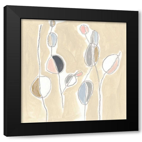 String Garden I Black Modern Wood Framed Art Print by Vess, June Erica