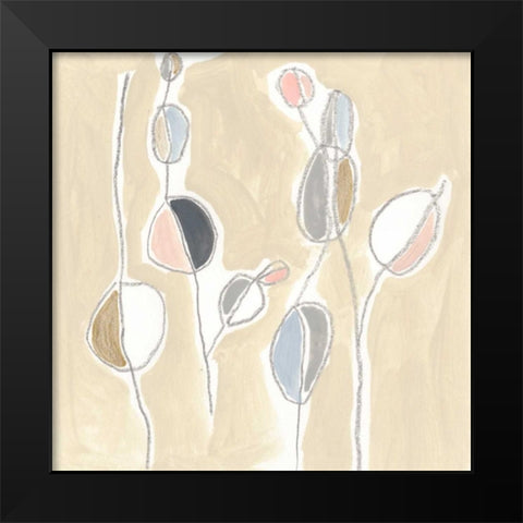 String Garden I Black Modern Wood Framed Art Print by Vess, June Erica