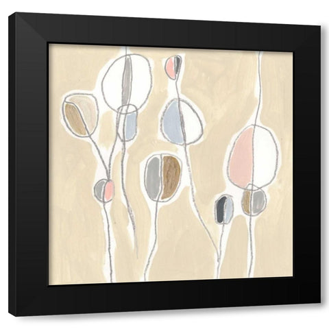 String Garden II Black Modern Wood Framed Art Print with Double Matting by Vess, June Erica