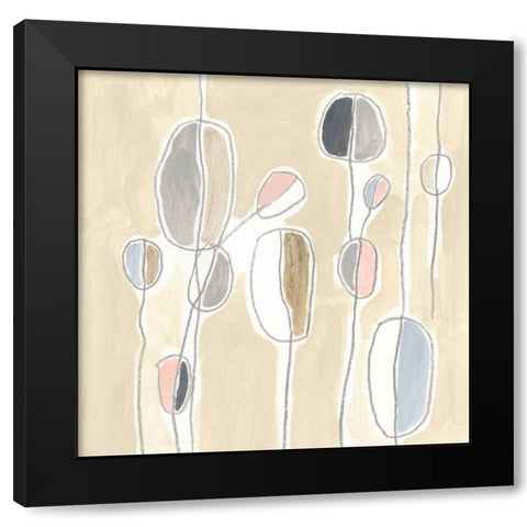 String Garden III Black Modern Wood Framed Art Print by Vess, June Erica
