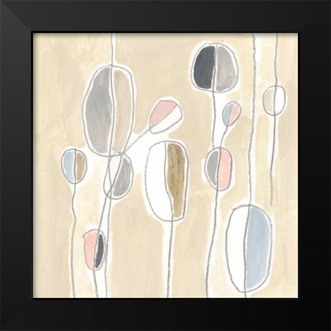 String Garden III Black Modern Wood Framed Art Print by Vess, June Erica