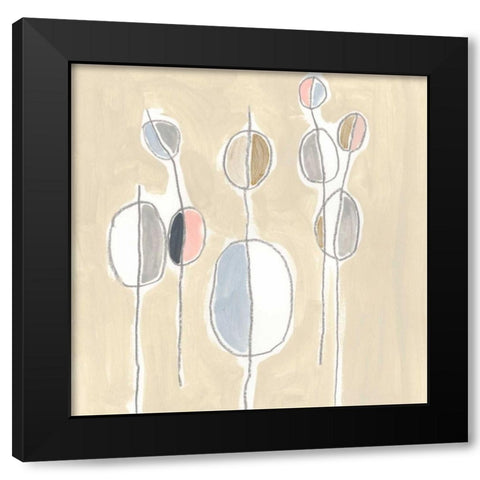 String Garden IV Black Modern Wood Framed Art Print with Double Matting by Vess, June Erica