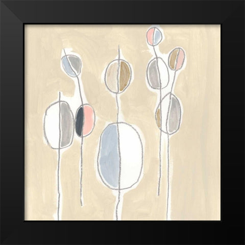 String Garden IV Black Modern Wood Framed Art Print by Vess, June Erica