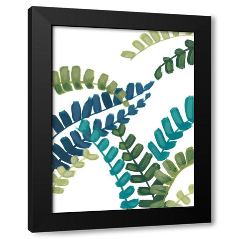 Tropical Thicket I Black Modern Wood Framed Art Print by Vess, June Erica