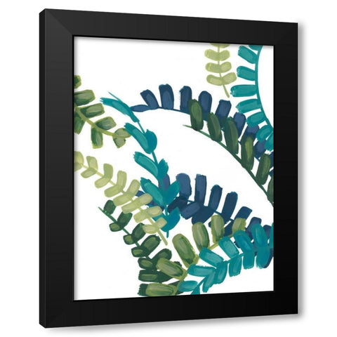 Tropical Thicket II Black Modern Wood Framed Art Print with Double Matting by Vess, June Erica