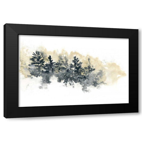 Misty Hillside I Black Modern Wood Framed Art Print by Vess, June Erica