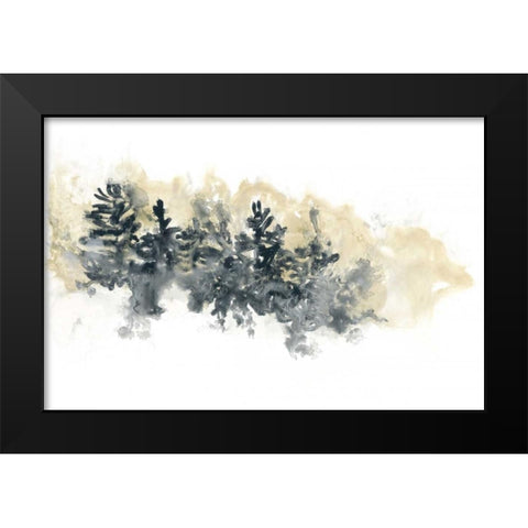 Misty Hillside I Black Modern Wood Framed Art Print by Vess, June Erica