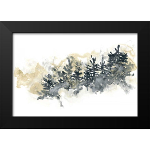 Misty Hillside II Black Modern Wood Framed Art Print by Vess, June Erica