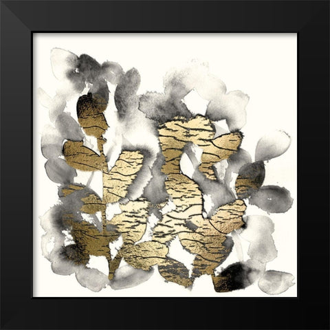 Gilt Garden I Black Modern Wood Framed Art Print by Vess, June Erica