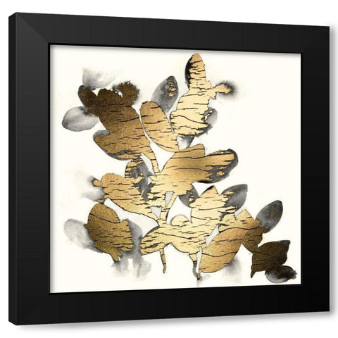 Gilt Garden III Black Modern Wood Framed Art Print with Double Matting by Vess, June Erica