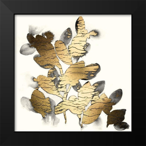 Gilt Garden III Black Modern Wood Framed Art Print by Vess, June Erica