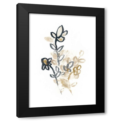 Bronze Bouquet I Black Modern Wood Framed Art Print by Vess, June Erica