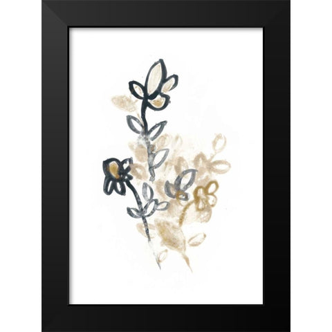 Bronze Bouquet I Black Modern Wood Framed Art Print by Vess, June Erica