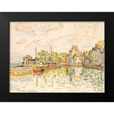 Le Croisic I Black Modern Wood Framed Art Print by Signac, Paul