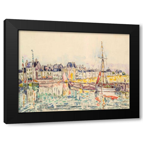 Le Croisic II Black Modern Wood Framed Art Print by Signac, Paul