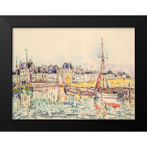 Le Croisic II Black Modern Wood Framed Art Print by Signac, Paul