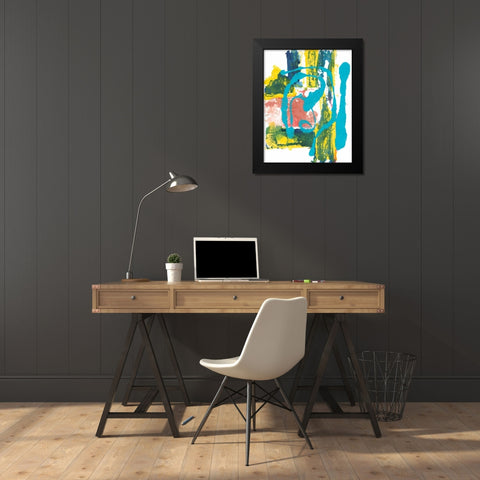 Happy Thoughts II Black Modern Wood Framed Art Print by Combs, Joyce
